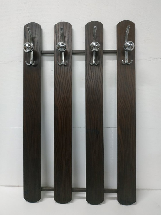 Image 1 of 1960s-70s Scandinavian (style) wall coat rack hall furniture
