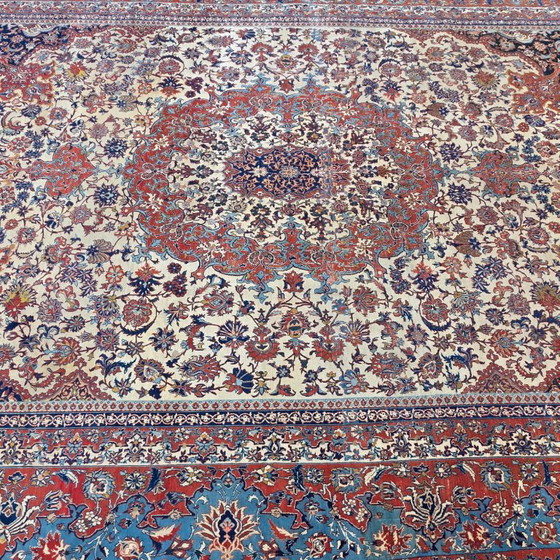 Rare Extra Large Vintage Isfahan Rug | Kork Wool | Persian Rug | 400×570 cm – Rugs & carpets, Cotton (photo 12 of 17)