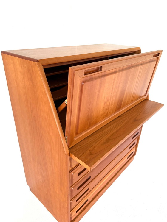 Image 1 of Vintage teak Danish secretaire, Dyrlund '80s