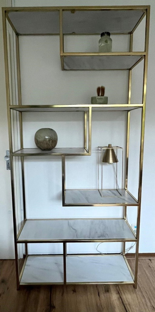 Gold Wall Rack Emily White Marble/Gold Click or scroll to zoom Gold Wall Rack Emily White Marble/Gold Emily wall rack