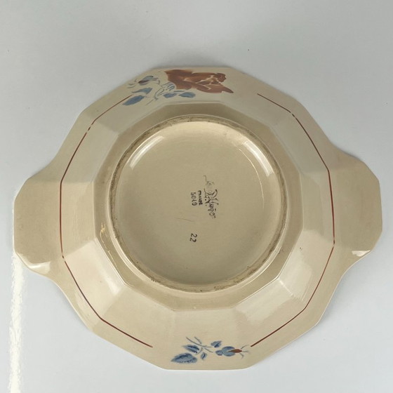 Saladier / Soupière sans couvercle Sarreguemines motif fleur, première moitié du XXe siècle – Vaisselle (photo 10 of 11)