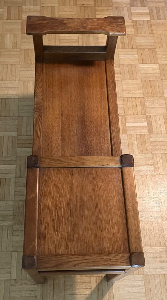 Image 1 of Oak telephone bench in perfect condition (50s-80s)