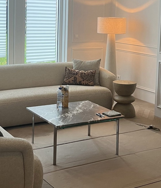 Image 1 of Vintage Marble Coffee Table With Chrome Legs