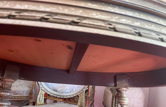 Image 1 of Louis Seize seating group: sofa, 4 chairs, table