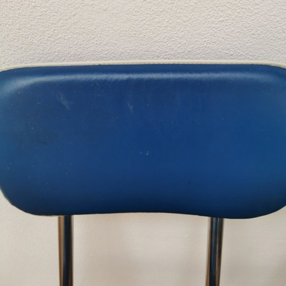 Image 1 of Sedie vintage Mid-Century in tubo cromato e similpelle, sedie da pranzo