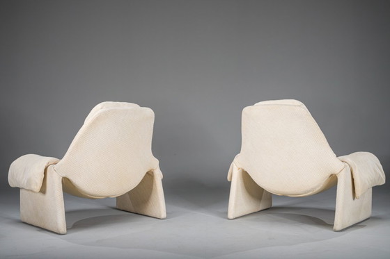 Image 1 of  Chaises et ottomans P60 par Vittorio Introini pour Saporiti, 1960, ensemble de 4
