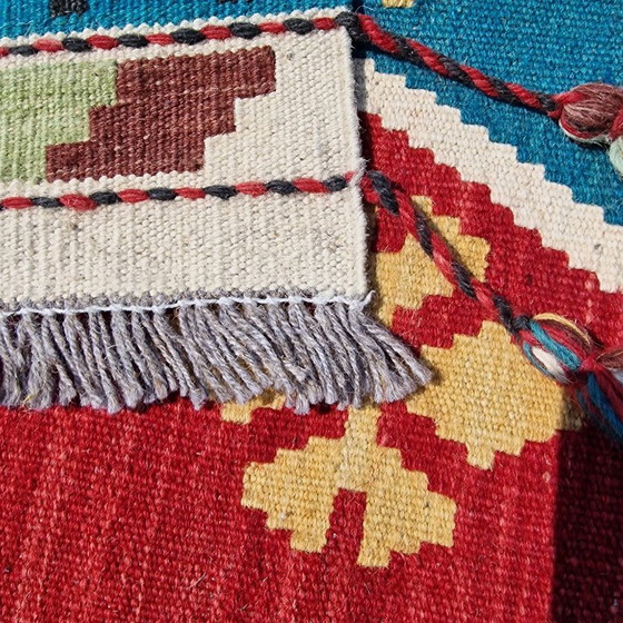 Maimana Kilim Tapijt | Turkse Stijl Handgeweven Vlakweefsel | Wollen Vloerkleed | Handgemaakt Tapijt | 80 × (photo 11 of 12)