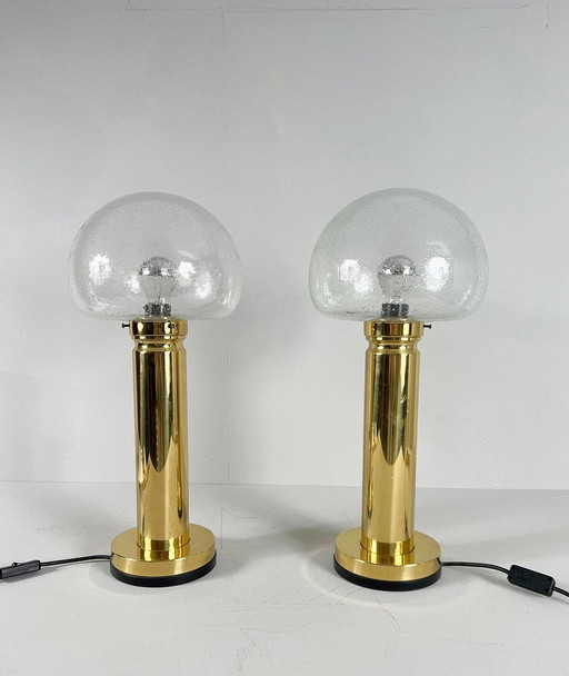 Lampes champignons Space Age/Mushroom, Doria, Allemagne, années 1970
