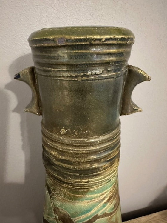 Vase Raku unique en céramique, fait main - poterie d'atelier avec marque du créateur – Sculptures, Ceramic (photo 8 of 8)