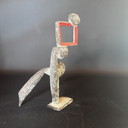 Uniek bronzen beeld – Pierre Lumey (1948–), gesigneerd ‘PL 99’ 