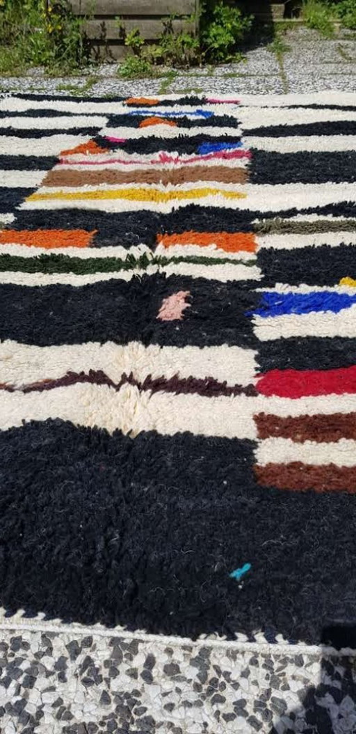 Hand-knotted Berber wool rug 248x152cm