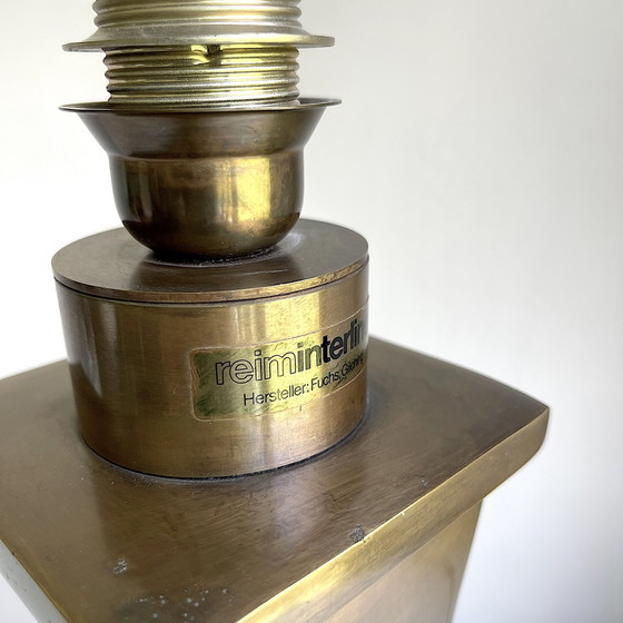 Image 1 of Lampe de table vintage . Laiton . Reim Interline Fuchs Gilching . MCM .