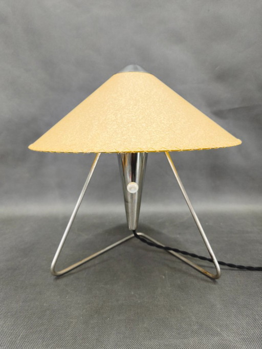 Lampe de table Helena Frantova, années 1960, abat-jour en papier chromé