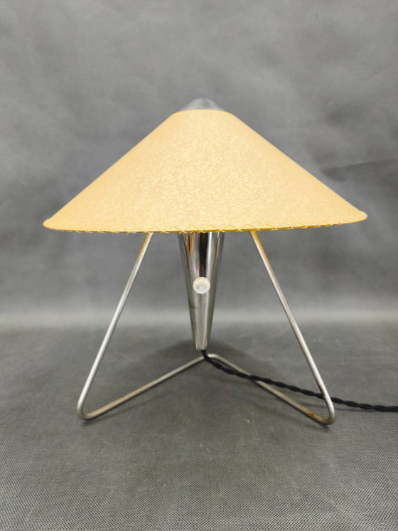 Image 1 of Lampe de table Helena Frantova, années 1960, abat-jour en papier chromé
