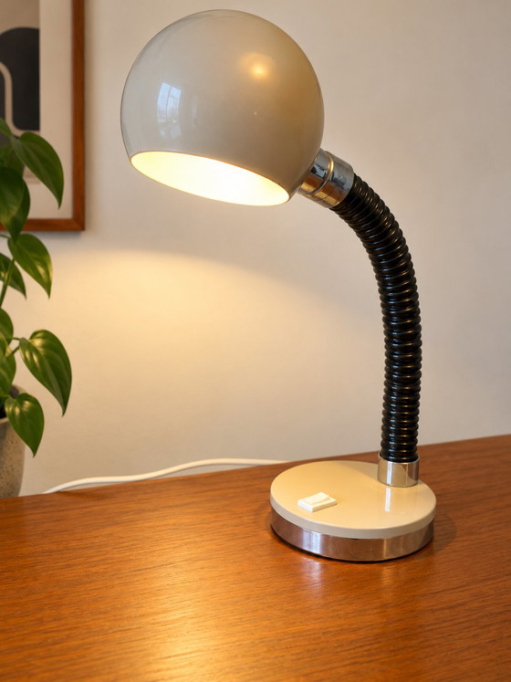 Vintage Hillebrand Space Age Tafellamp // Table Lamp – Tafellampen, Chrome, rvs (photo 2 of 5)