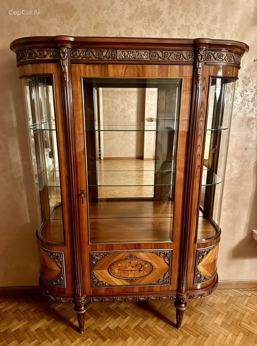 JP Ehalt Vitrine (Silberschrank) – Stil Louis XIV – Vintage 70er Jahre – Ehalt Möbel