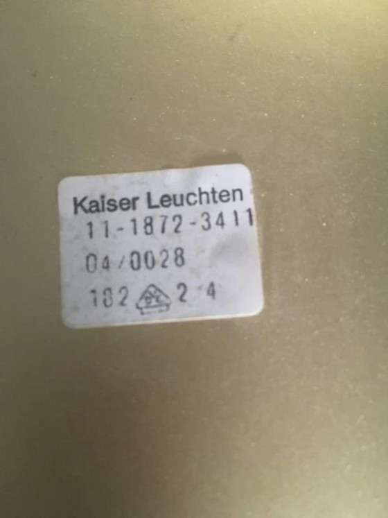 Kaiser Leuchten applique o plafoniera quadrata, vetro testurizzato, anni '60-'70, Plafoniere, Bianco, 1960 (foto 5 di 5)