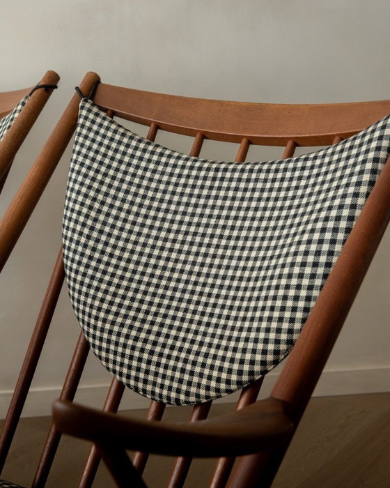 Image 1 of Vintage Deense teakhouten schommelstoel model 182 van Frank Reenskaug voor Bramin, jaren 1950.