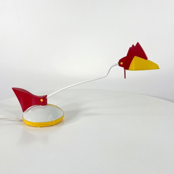 Image 1 of Red & Yellow Postmodern Toucan Table Lamp by Brilliant Leuchten Germany, 1980s