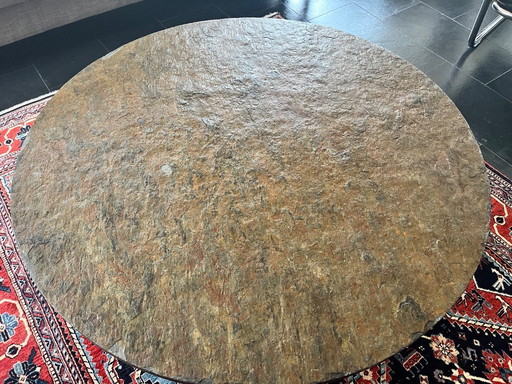 Vintage slate coffee table round