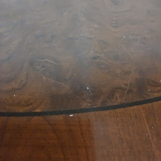 Image 1 of Vintage mahonie houten fineer Edwardian stijl bijzettafel / koffietafel / sidetable