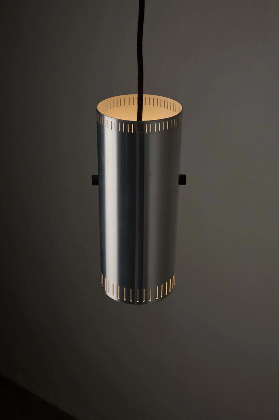 Aluminum "Cylinder" Pendant by Jo Hammerborg for Fog & Mørup, 1960s, Ceiling lights, Aluminium (photo 2 of 7)