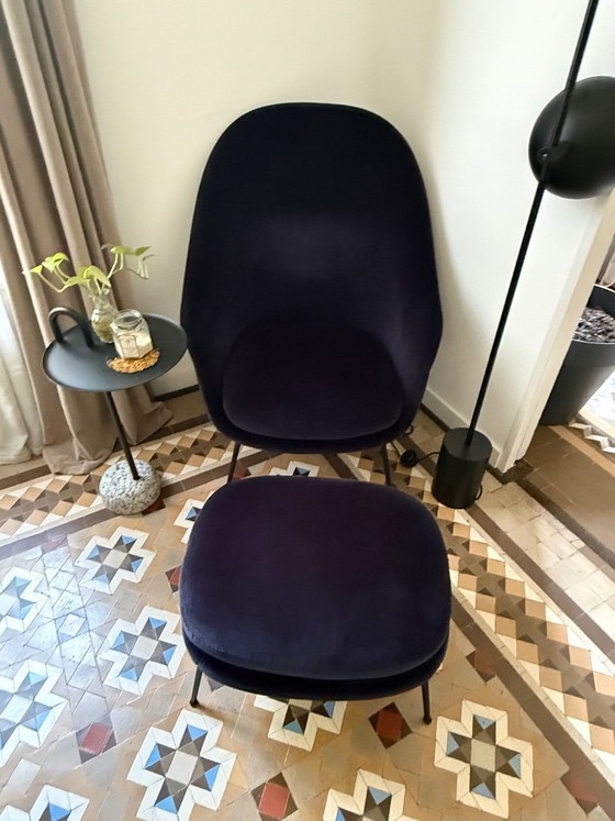 Image 1 of GUBI Bat Lounge Chair + Ottoman