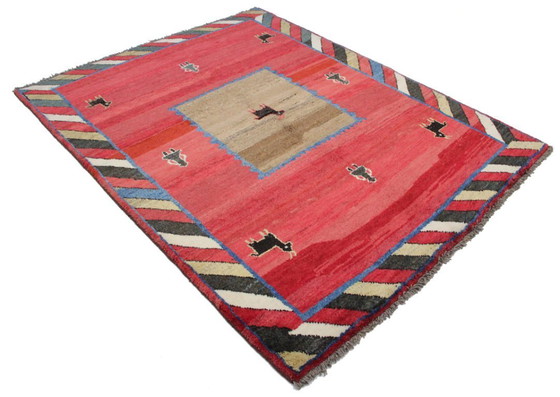 Image 1 of Original Persian carpet Gabbeh Ghashghai oriental carpet 205 cm x 166 cm old natural