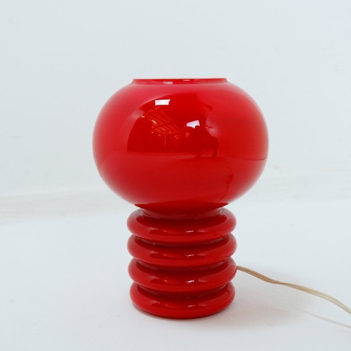 Opaline glass table lamp by Herwig & Frank Sterckx for De Rupel, Belgium, 1960s