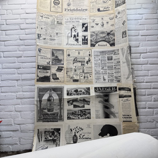 Handmade Original vintage advertising wallpaper