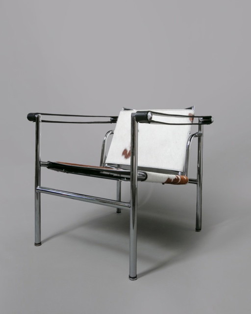 Sedia LC1 di Le Corbusier, Pierre Jeanneret, Charlotte Perriand per Cassina, anni '80