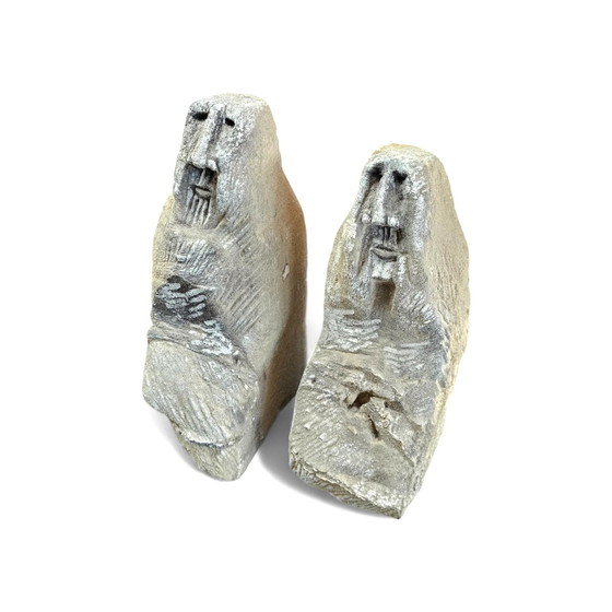 2 x Stein Bildhauerei des niederländischen Künstlers Ad Maas – Stone (photo 3 of 12)