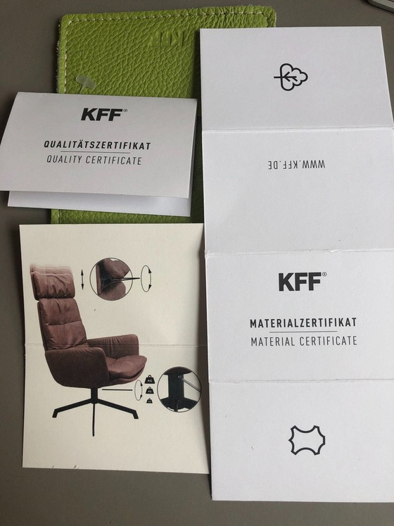 Image 1 of KFF Arva Lounge Sessel & Hocker | Echtleder Mokka | Wie Neu Mit Zertifikat