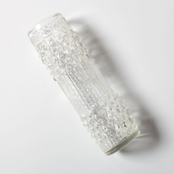 Image 1 of Vintage Pressed Glass Vase: CandleWax Design by František Pečený, Czech Art Glass
