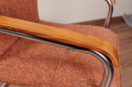 Image 1 of Vintage desk chair office burn orange Bauhaus design 