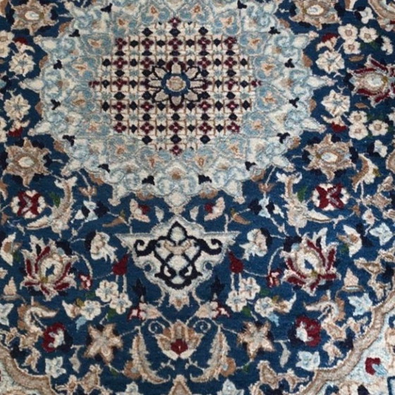 Small certified hand-knotted Nain Persian rug 123 × 87 cm, Rugs & carpets, Textile, Blue (photo 4 of 5)