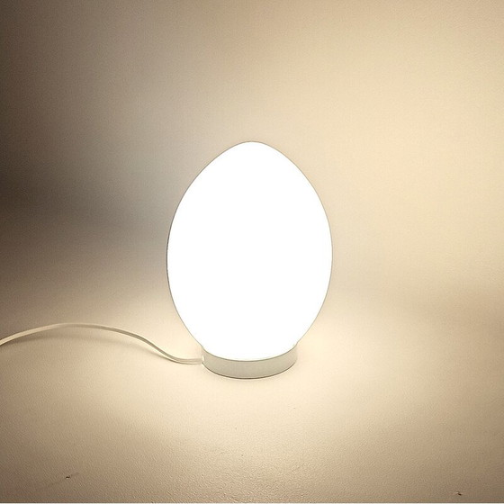 Image 1 of Vintage egg lamp in white opaline, 1970