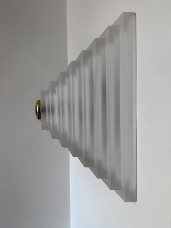 Image 1 of Limburg Pyramid Glass Ceiling Light, 1980s