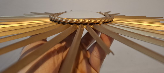 Image 1 of Espejo de sol de 39 cm. ¡Raro! Chaty Vallauris, firmado en 1960.