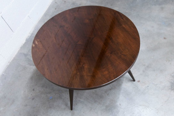 Image 1 of Tripod coffee table, 1960s, varnished mahogany