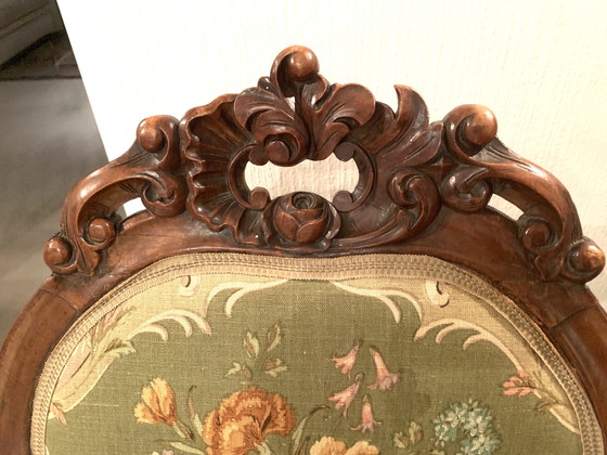 Image 1 of Sedia, poltrona, sedia imbottita, XIX secolo, Luigi Filippo, antica, rococò