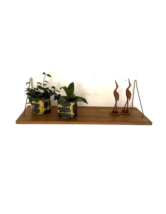 Image 1 of Vintage oak wall shelf '60