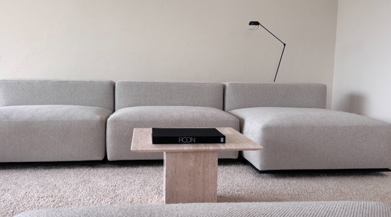 Image 1 of Minimalist travertine side table