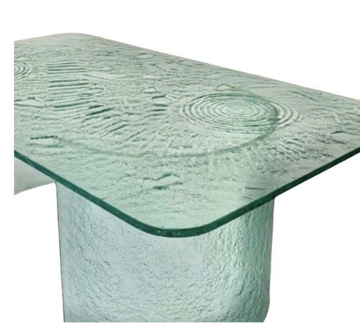 Table basse en verre brutaliste sculpturale par Heinz Lilienthal, Allemagne, années 1970