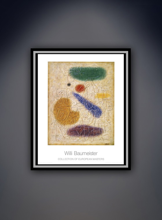 Image 1 of Willi Baumeister: "Tempelwand, 1941”. Gesigneerd in de plaat. 