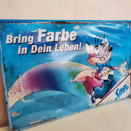 Image 1 of Spee detergent advertising sign 90s