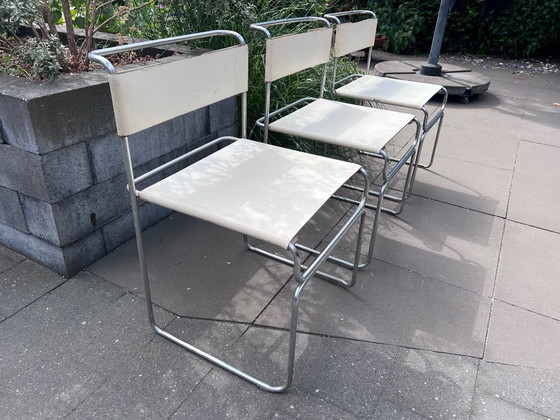Libellula design chairs Giovanni Carini - Planula – Eetkamerstoelen, Leer (photo 7 of 12)