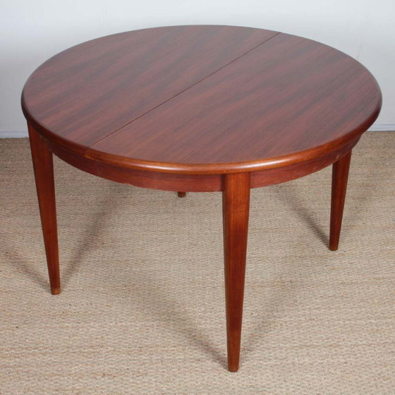 Image 1 of Round extendable teak dining table, 1960