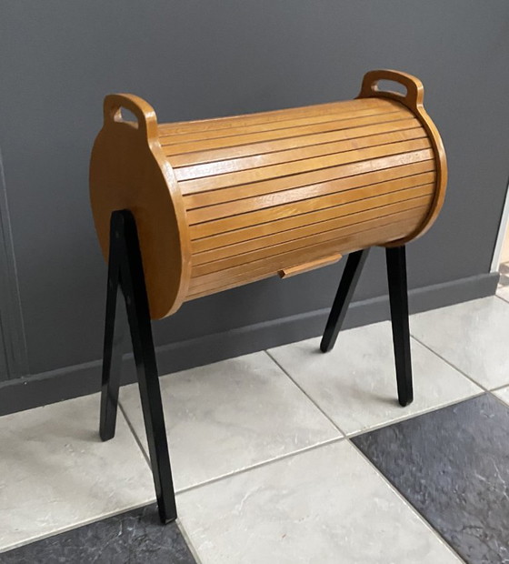 Image 1 of Boîte à couture en forme de rouleau, de John Groen LZH, Pays-Bas, années 1960