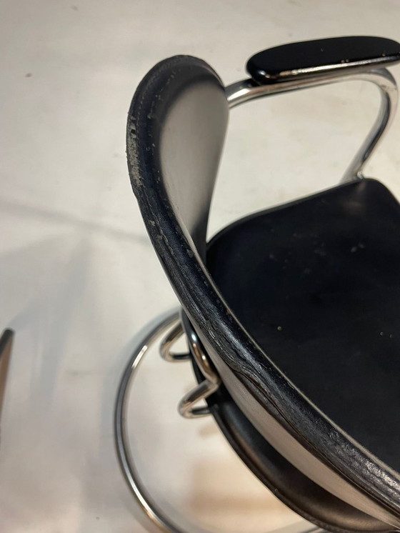 Image 1 of Ein Paar verchromte Stühle im Bauhausstil von Effezeta, Italien, 1980er Jahre